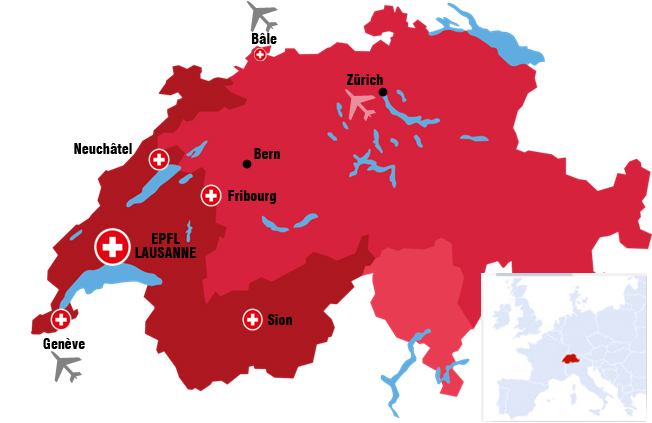 access map Switzerland